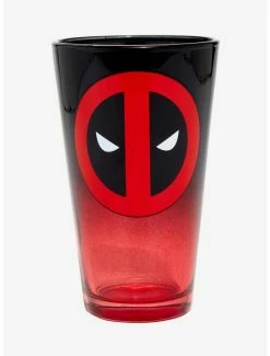 Drinkware Marvel Deadpool Logo Ombre Pint Glass - BoxLunch Exclusive