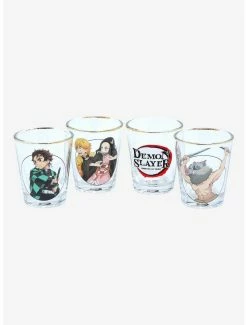 Tees Demon Slayer: Kimetsu No Yaiba Character Portraits Mini Glass Set