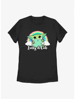Tees Star Wars The Mandalorian Cute Rainbow Womens T-Shirt